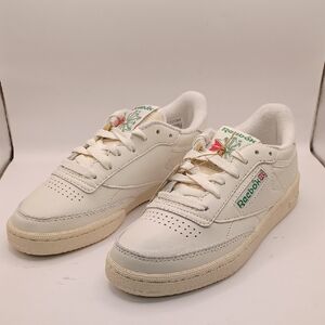 NEW Reebok Club C 85 Vintage Tennis Shoes-Chalk/Green Women Size 6.5 US GX3686